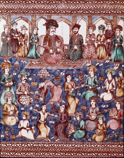 Arte islámico: músicos y bailarines de la corte de Nasser-al-Din de Islamic School