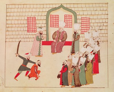 Ms 1671 Un visir observando una ejecución de Islamic School