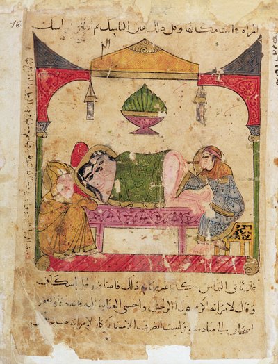 Ms Arabe 3467 Un Examen Médico, del Libro de Kalila y Dimna de Islamic School