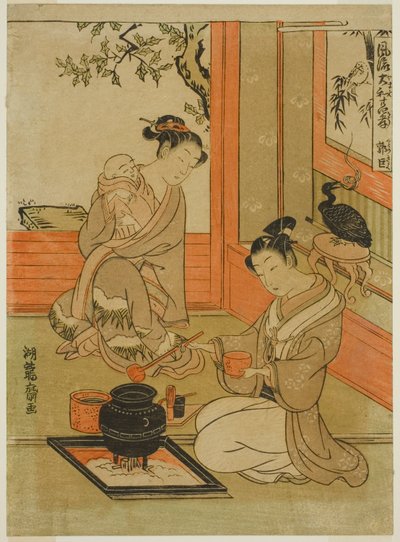 Kakkyo (chino: Guo Ju), de la serie "Versiones japonesas a la moda de los Veinticuatro Parangones de la Piedad Filial (Furyu Yamato nijushiko)" de Isoda Koryusai