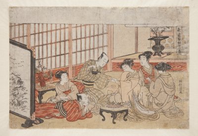 No. 1, Una fiesta en Yoshiwara de Isoda Koryusai