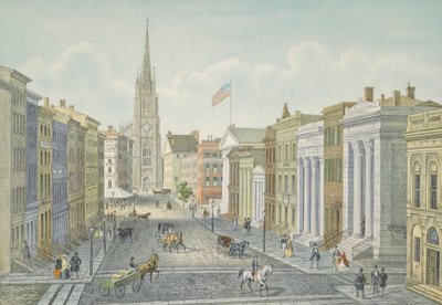 Wall Street, Nueva York en 1847 de Isodore Laurent Deroy