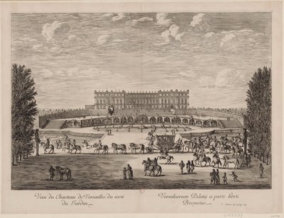 Vista del Palacio de Versalles desde el jardín de Israël Silvestre
