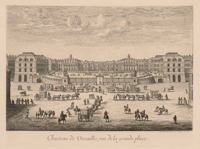 Vista del Palacio de Versalles, desde la plaza principal de Israël Silvestre