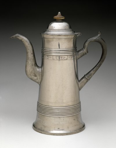 Cafetera, c. 1820-1840 de Israel Trask
