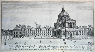 Vista de la Capilla y Maison de Sorbonne de Israel the Younger Silvestre