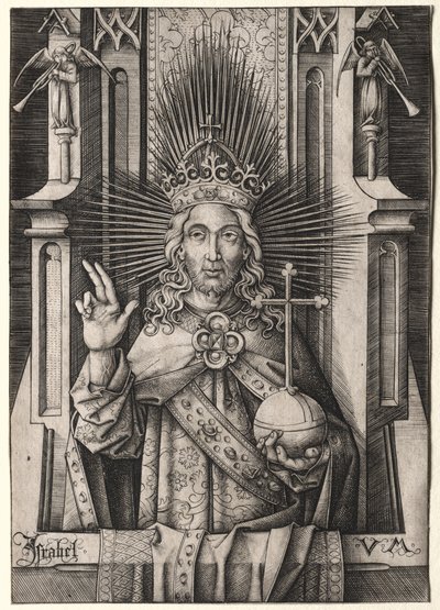 Cristo el Redentor (Salvator Mundi) de Israhel van Meckenem