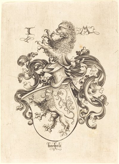 Escudo de Armas con León de Israhel van Meckenem