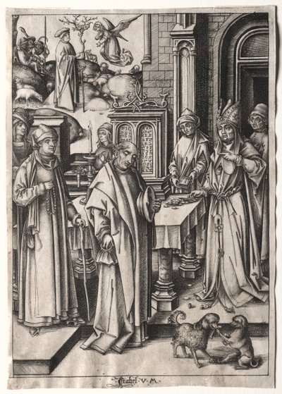 El Sumo Sacerdote Rechazando la Ofrenda de Joaquín de Israhel van Meckenem
