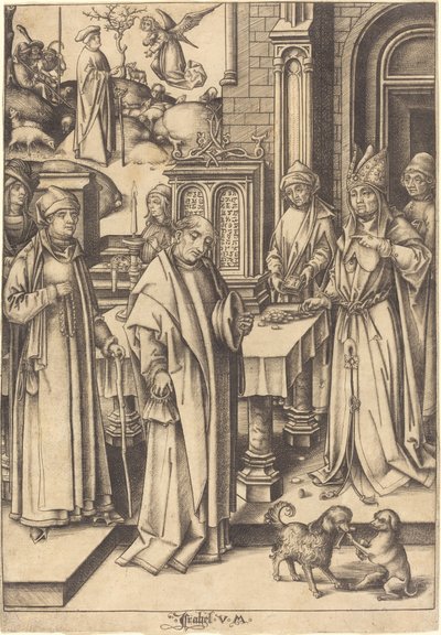 El sacrificio de Joaquín, c. 1490-1500 de Israhel van Meckenem