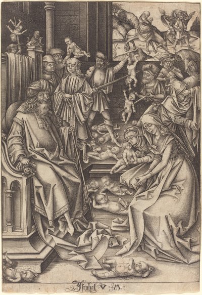 Masacre de los inocentes, c. 1490-1500 de Israhel van Meckenem