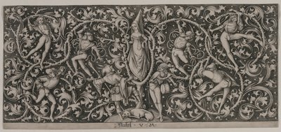 Ornamento con la danza de los amantes de Israhel van Meckenem