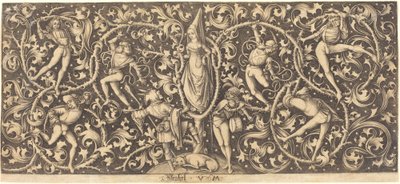 Ornamento con Bailarines Morris de Israhel van Meckenem
