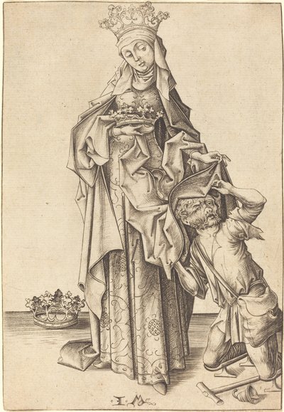 Santa Isabel de Turingia, c. 1475-1480 de Israhel van Meckenem