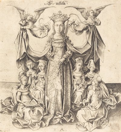 Santa Úrsula y sus doncellas, c. 1475-1480 de Israhel van Meckenem
