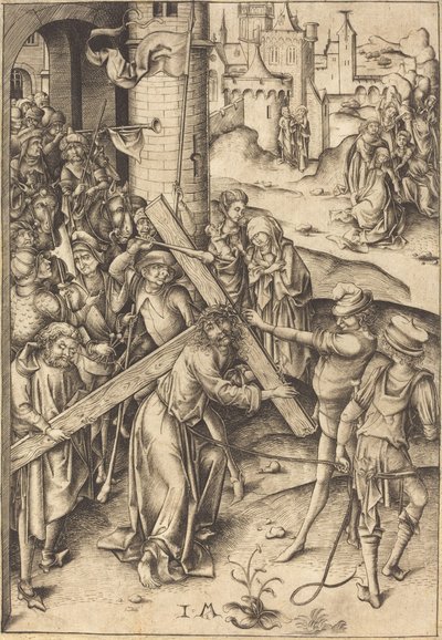 El porte de la cruz, c. 1480 de Israhel van Meckenem