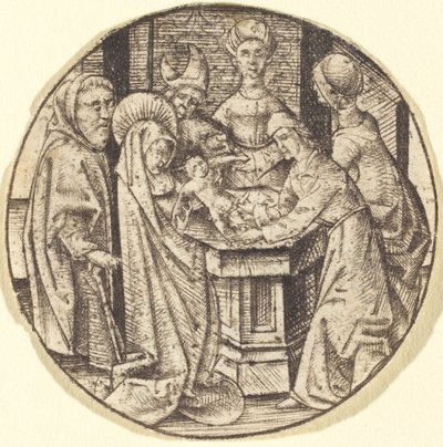 La circuncisión, c. 1470-1480 de Israhel van Meckenem
