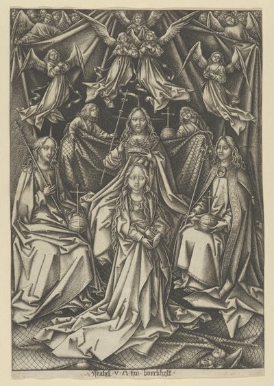 La Coronación de la Virgen, de La vida de la Virgen de Israhel van Meckenem