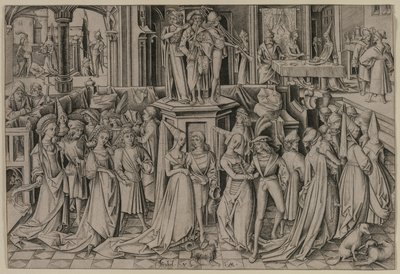 El baile en la corte de Herodes, c. 1500 de Israhel van Meckenem