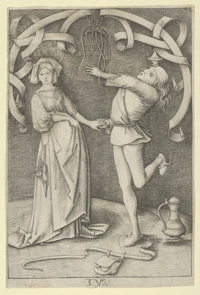El tonto y la dama de Israhel van Meckenem