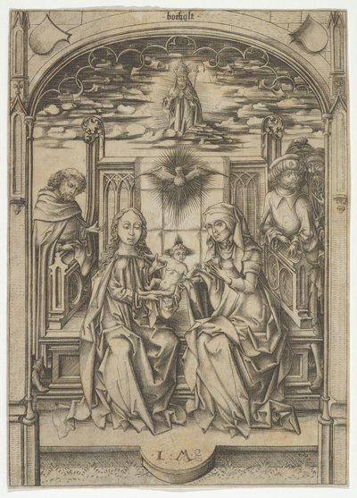 La Sagrada Familia con Santa Ana de Israhel van Meckenem