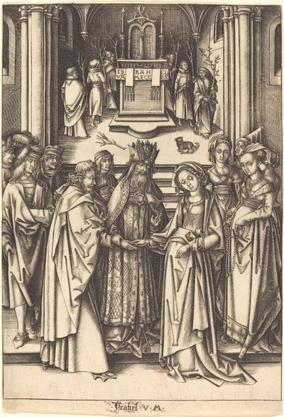 El matrimonio de la Virgen de Israhel van Meckenem