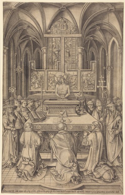 La Misa de San Gregorio de Israhel van Meckenem