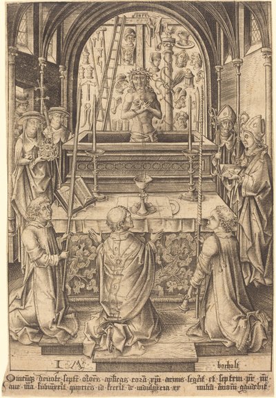 La misa de San Gregorio de Israhel van Meckenem