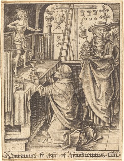 La Misa de San Gregorio de Israhel van Meckenem