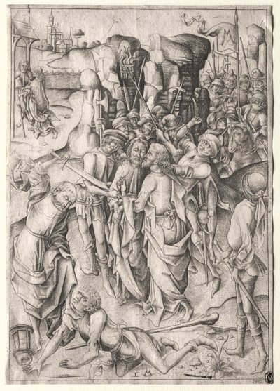 La Pasión: Cristo capturado de Israhel van Meckenem