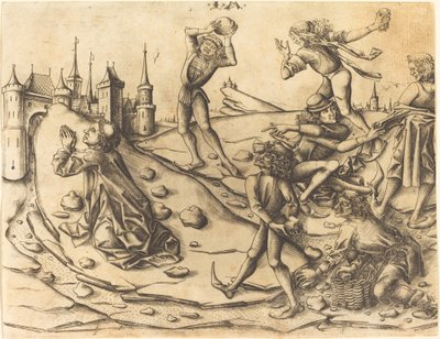 La lapidación de San Esteban, c. 1470 de Israhel van Meckenem