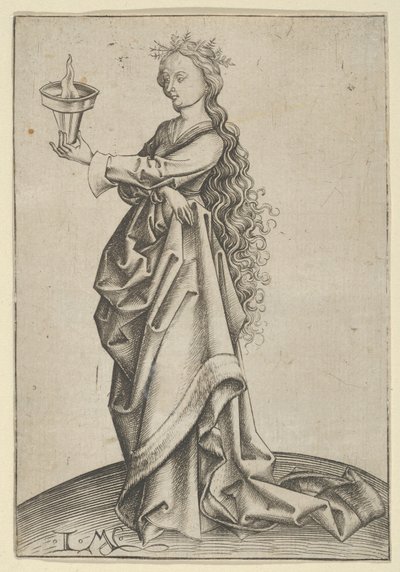 La tercera virgen sabia, ca. 1450-1503 de Israhel van Meckenem