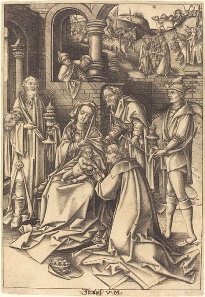 La Adoración de los Magos de Israhel van Meckenem after Hans Holbein the Elder