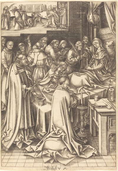 La Muerte de la Virgen de Israhel van Meckenem after Hans Holbein the Elder