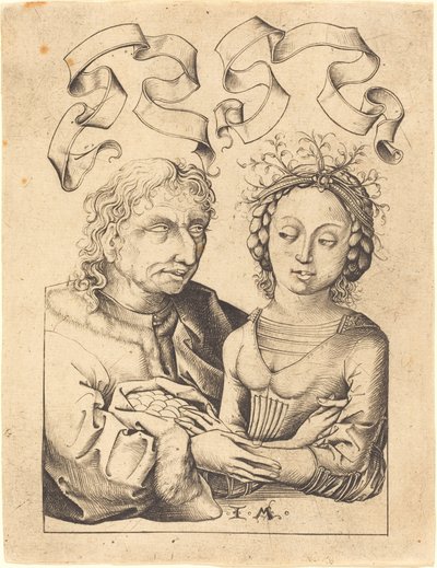 El Viejo Tonto y la Joven de Israhel van Meckenem after Master of the Housebook
