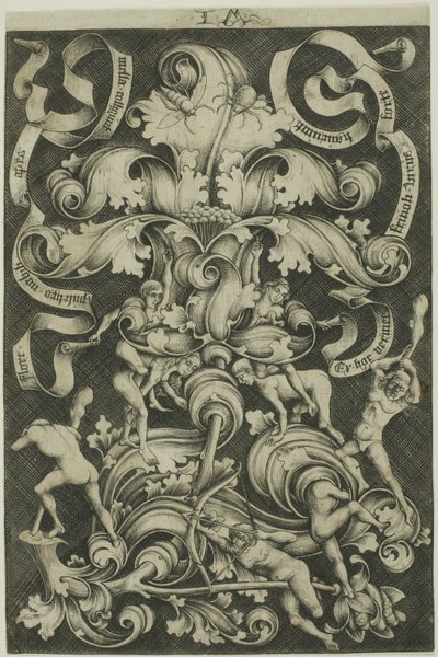 Adorno con flor y ocho silvestres de Israhel van Meckenem the younger