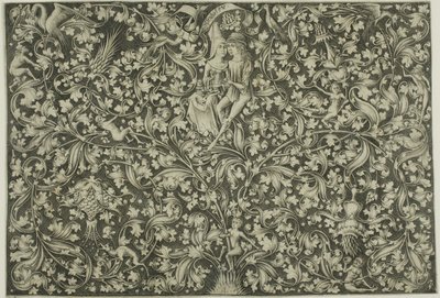 Panel ornamental con dos amantes de Israhel van Meckenem the younger