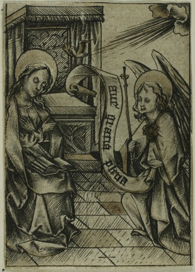 La Anunciación de Israhel van Meckenem the younger