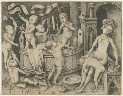 El baño de los niños de Israhel van Meckenem the younger