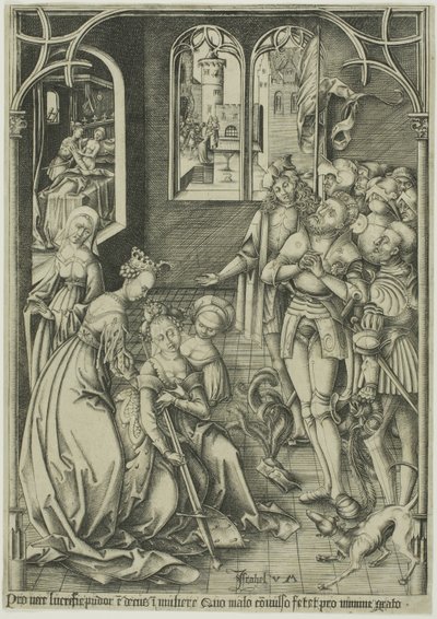 El suicidio de Lucrecia de Israhel van Meckenem the younger