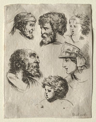Libro para Aprender a Dibujar: Seis Cabezas Retrato de Israël Henriet