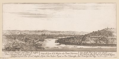 Vista de Lyon desde la Cartuja Veue de Lyon de la Maison des Peres Chartreux (título sobre objeto) de Israël Silvestre