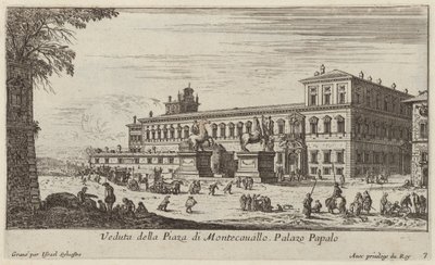 Vista de la Plaza de Montecavallo de Israël Silvestre