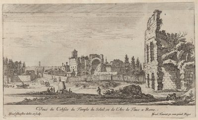 Vista del Coliseo, el Templo del Sol y el Arco de Tito en Roma de Israël Silvestre