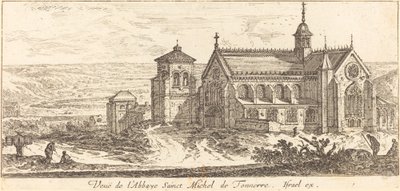 Vista de la Abadía de San Miguel de Tonnerre de Israël Silvestre