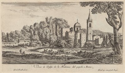 Vista de la Iglesia de la Madonna del Popolo en Roma de Israël Silvestre