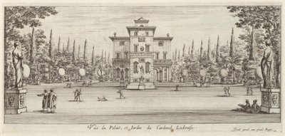 Vista del Palacio y Jardín del Cardenal Ludovise de Israël Silvestre