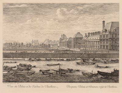Vista del Palacio y los Jardines de las Tullerías, del lado del muelle de Israël Silvestre