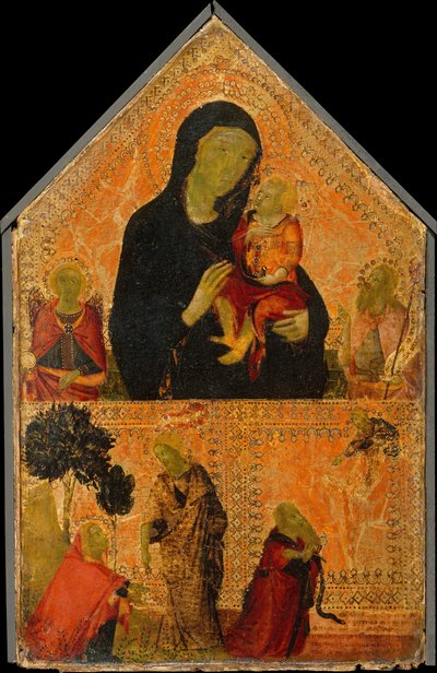 Madonna y el niño con los santos Miguel y Juan Bautista, El Noli Me Tangere de Italian