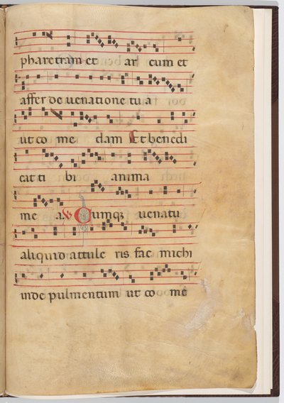 Hoja 8 de un Fragmento de Antifonario de Italian 13th Century